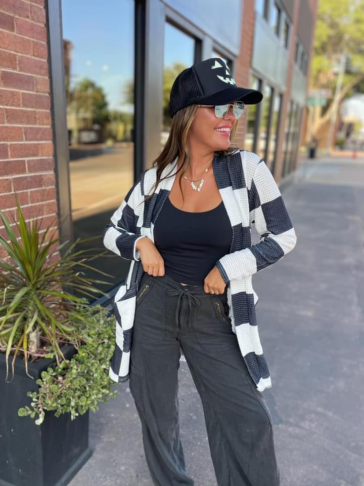 PRE ORDER - Check Mate Cardigan