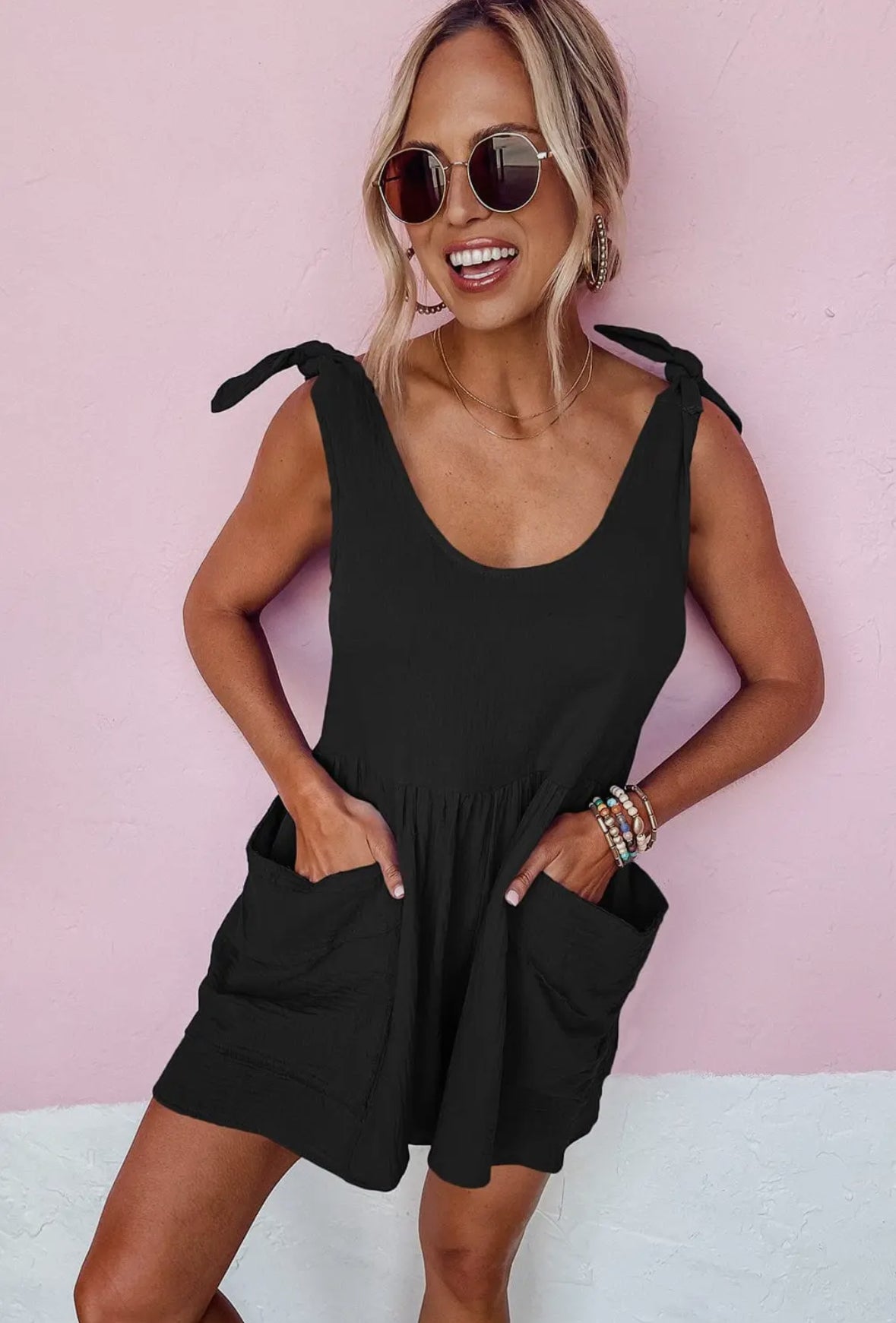 Pocket Romper - Black