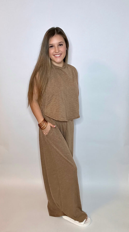 Moms Favorite Jumpsuit - MOCHA