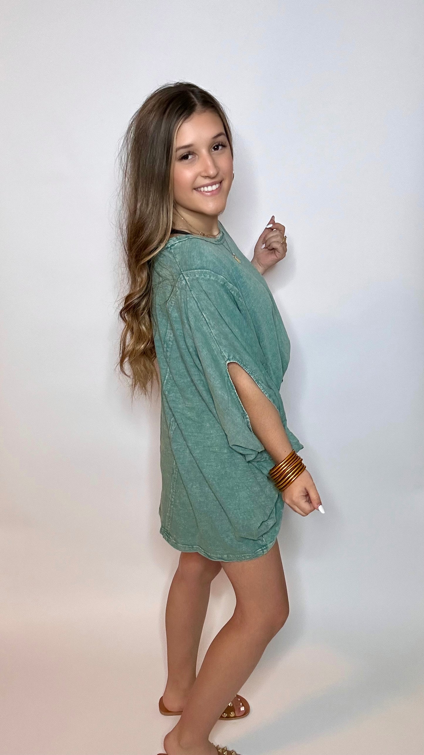 Marleigh Oversized Top | TEAL