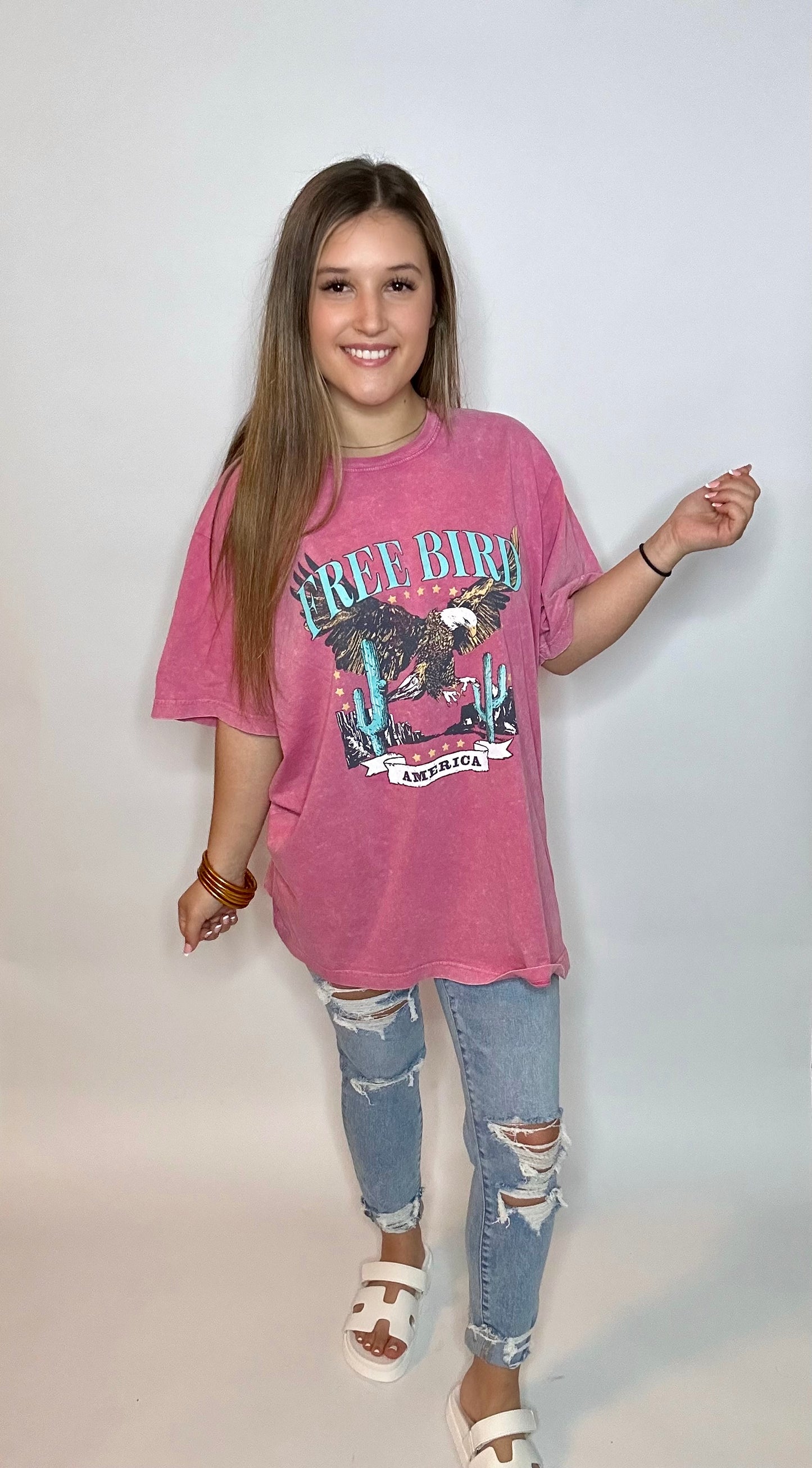 Freebird Mineral Wash Graphic Tee