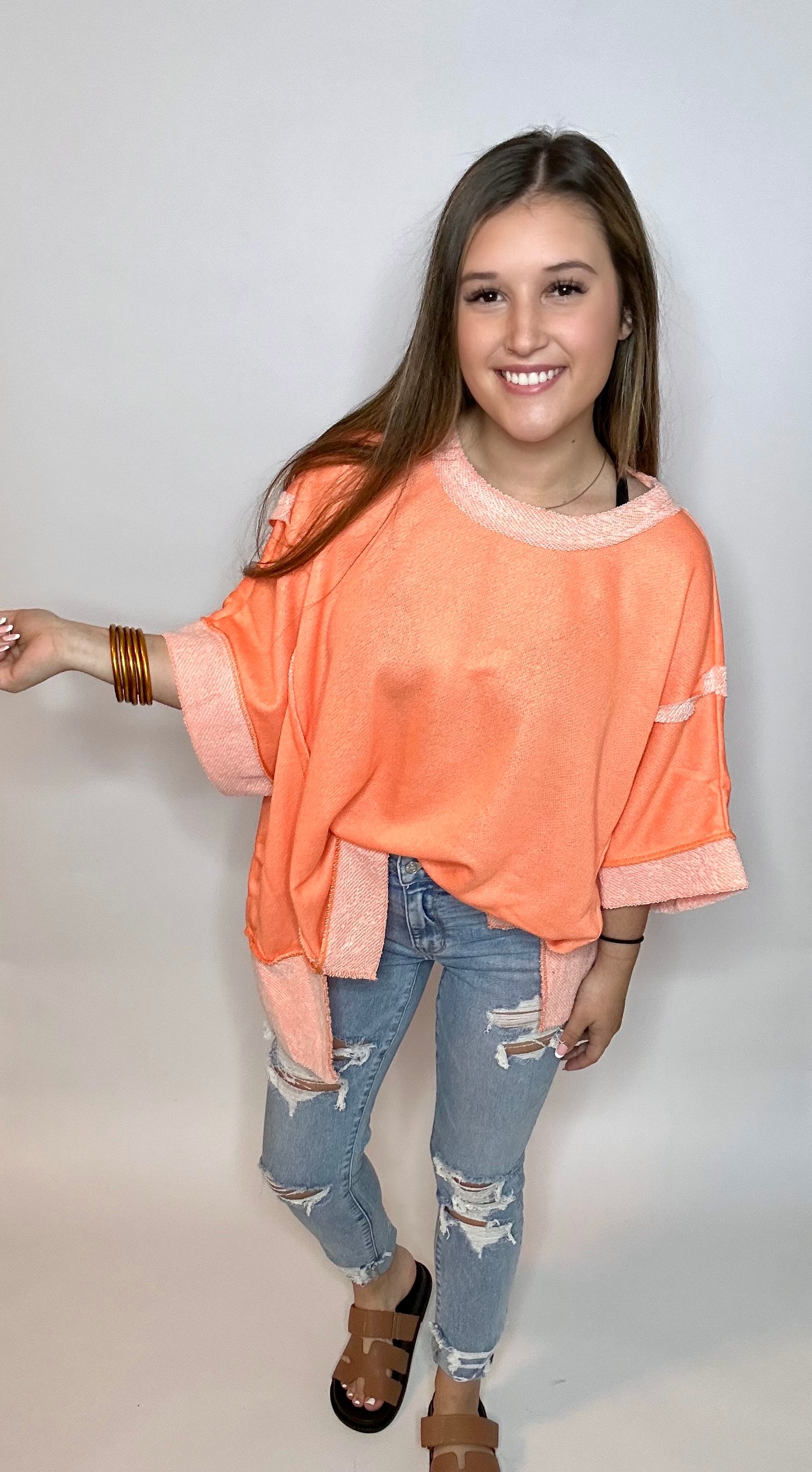 Brenna Summer Top - NEON ORANGE