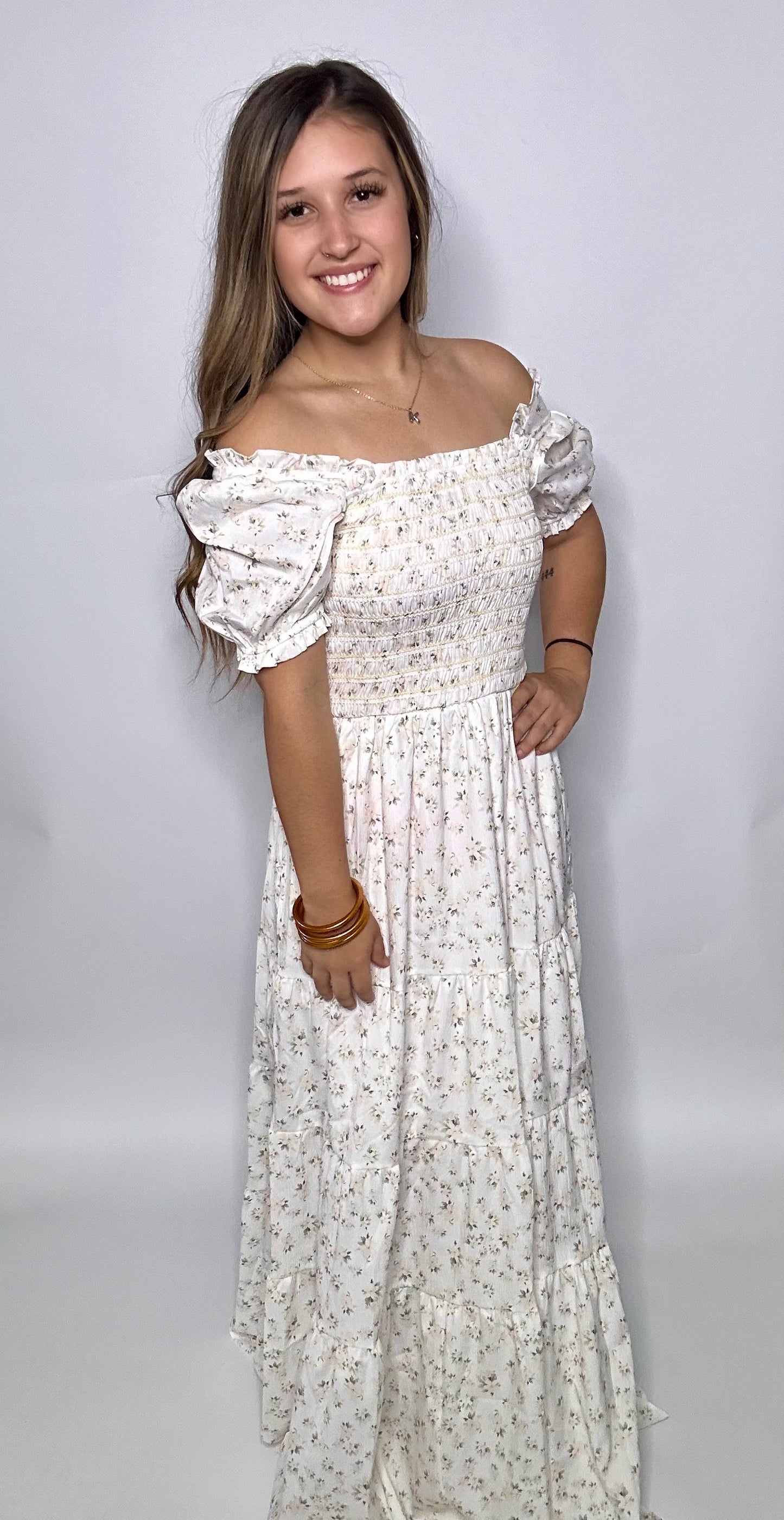 White Floral Maxi