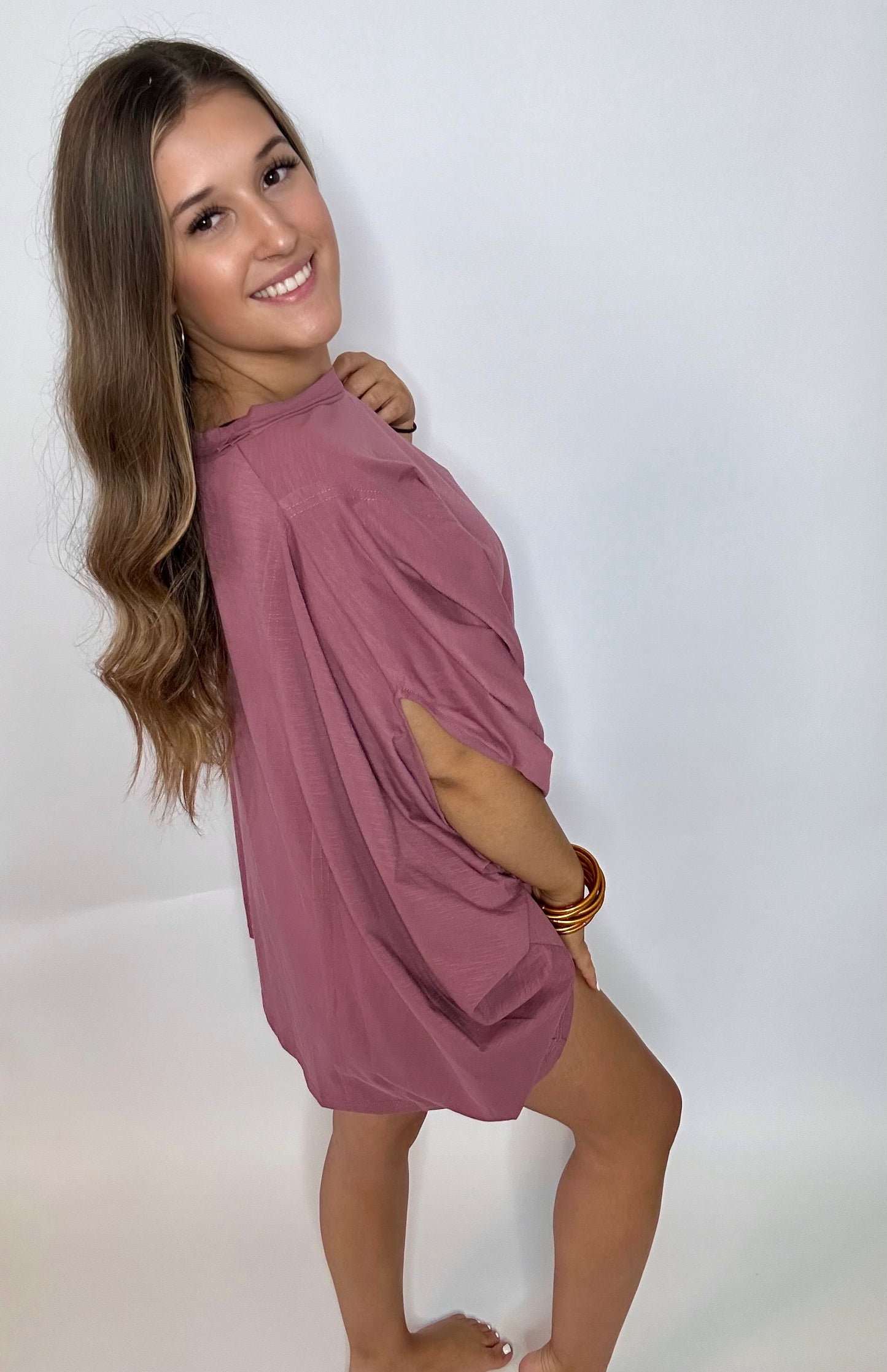 Karson Oversized Top | PLUM