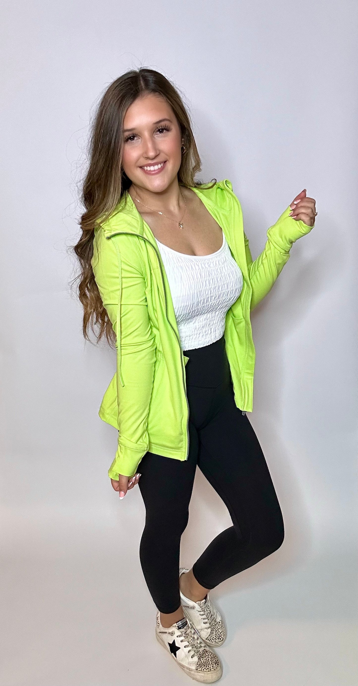 Lime Active Hooded Jacket