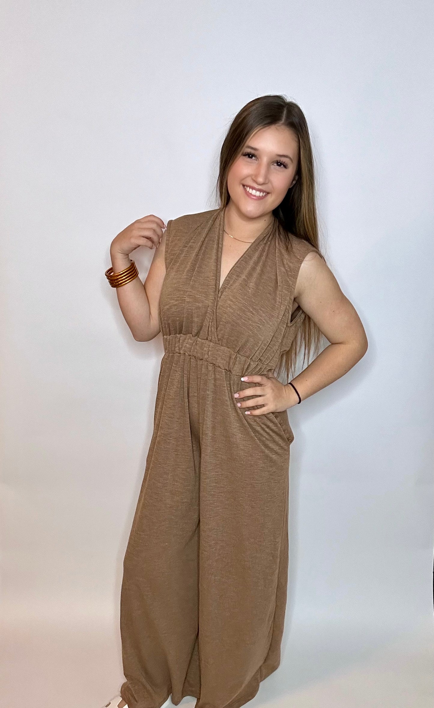 Moms Favorite Jumpsuit - MOCHA