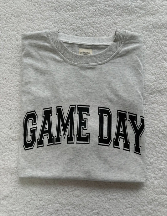 Game Day Embroidered Bow & Football Tee