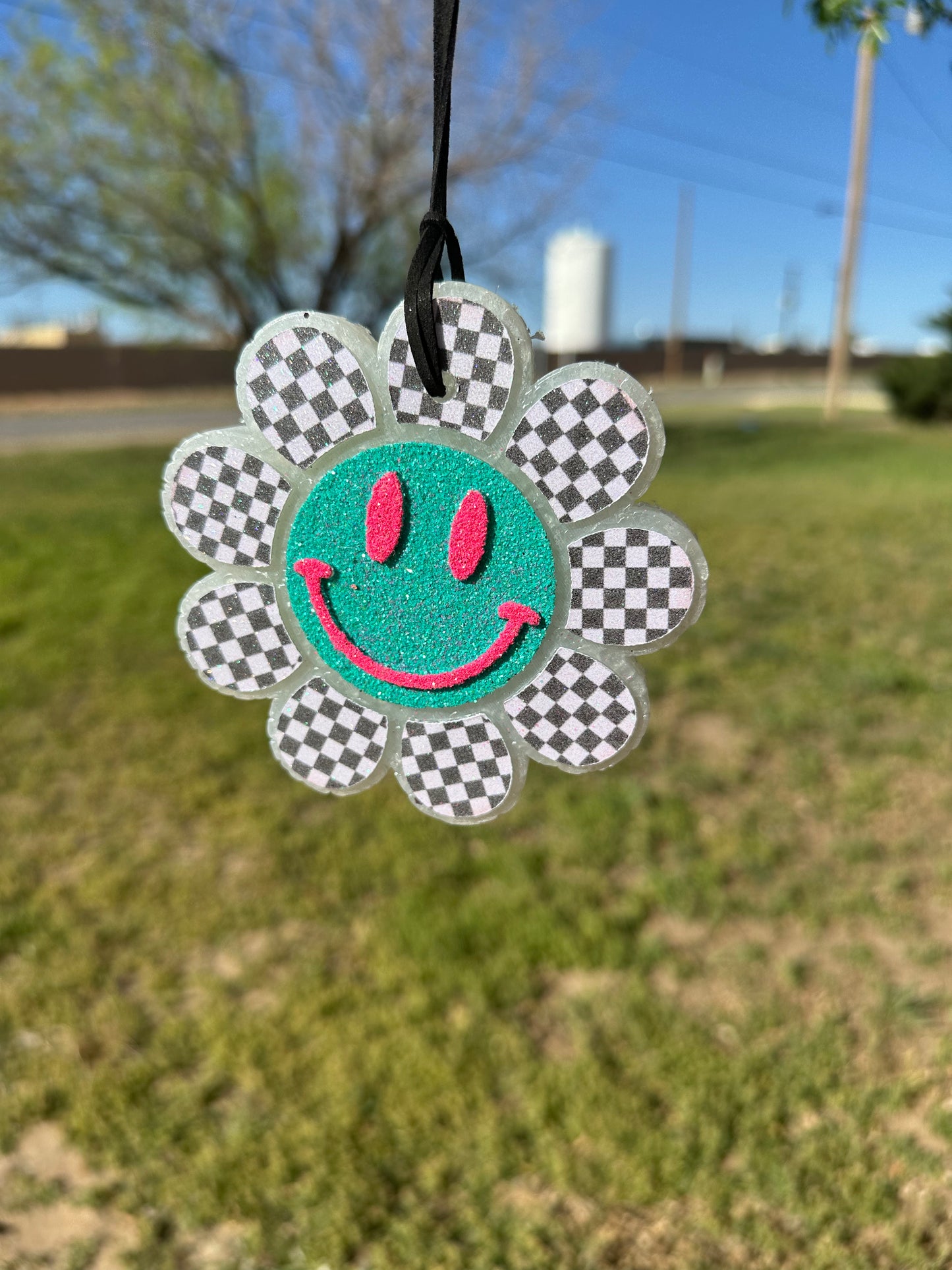 Checkered Flower & Smiley - BUTT NAKED