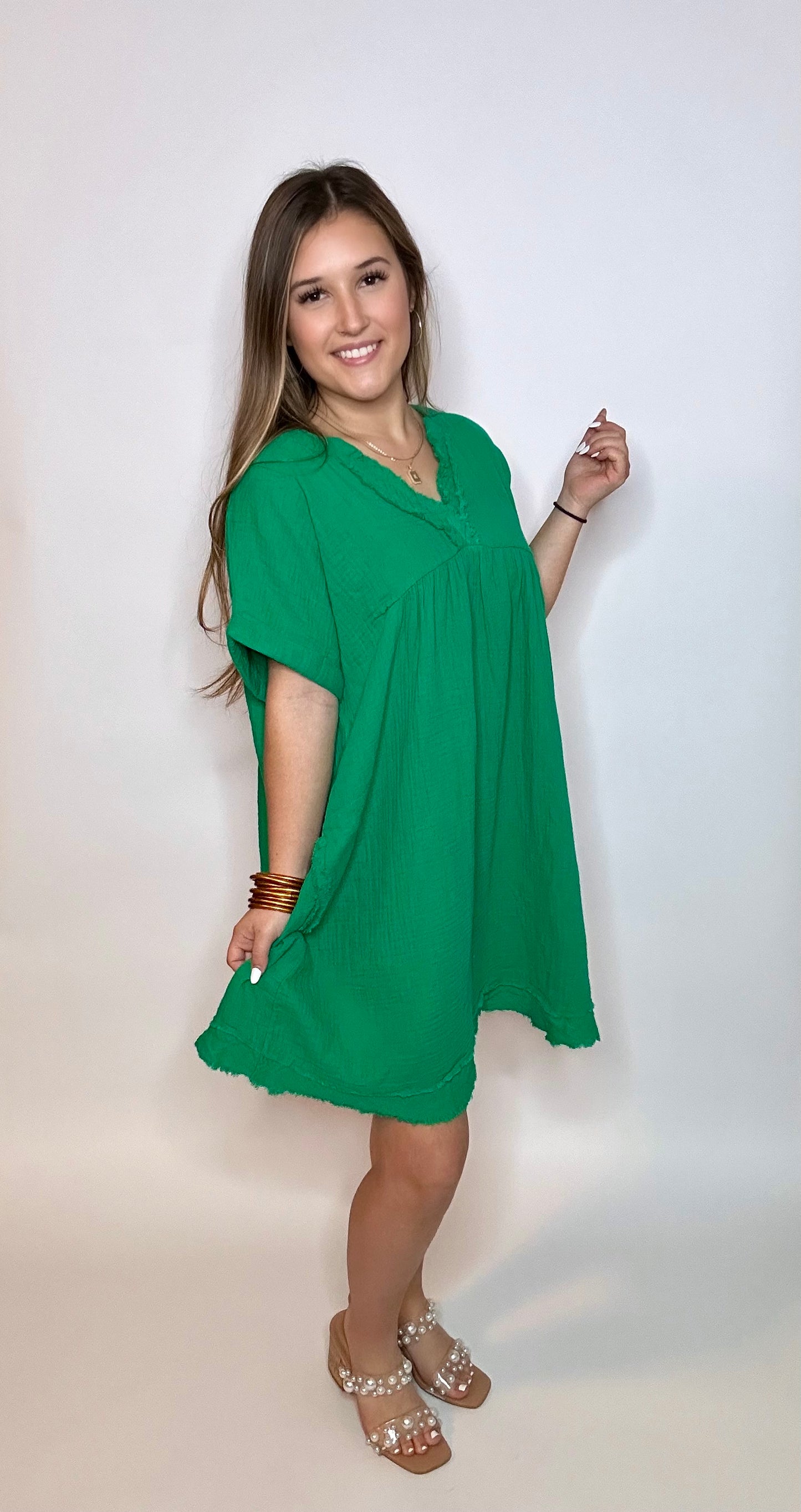 Bella Dress - GREEN