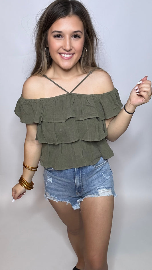 Steph Ruffled Tank